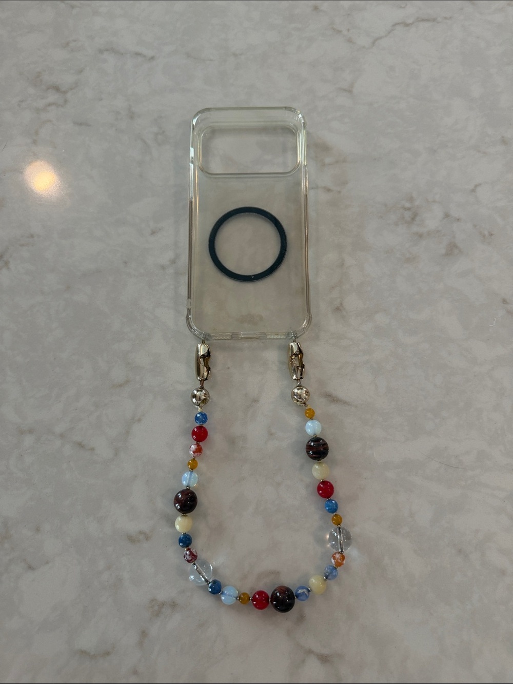 Ossa Phone Case with Orbit beaded wristlet strap